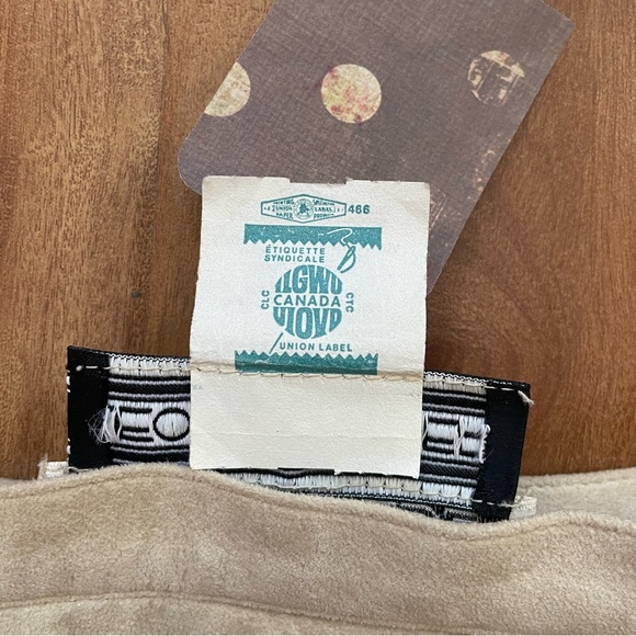 Vintage Union Label Beige Ultra Suede High Waisted Midi Skirt - Picture 5 of 13